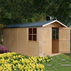 Shire Tongue and Groove Jersey Double Door Shed - W7ft x D13ft