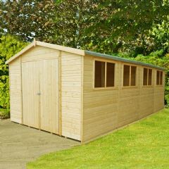 Shire tongue and Groove Workspace Double Door Workshop - W10ft x D20ft