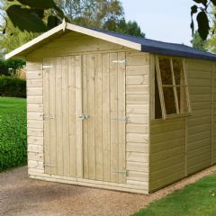 Shire Pressure Treated Shiplap Guernsey Double Door Shed - W10ft x D7ft