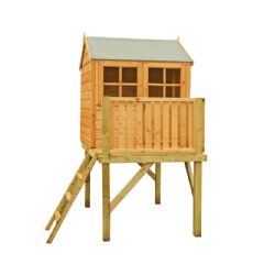 Shire Little Houses Bunny with Platform Playhouse - W4ft x D6ft