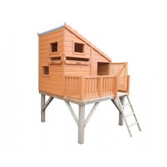 Shire Little Houses Command Post with Platform Playhouse - W6ft x D7ft