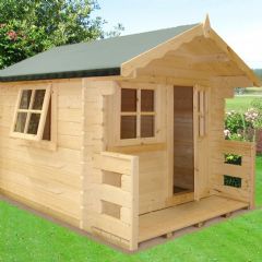Shire Little Houses Salcey Mini Log Cabin Playhouse - W6ft x D6ft