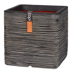 Capi Nature Square Ribbed Planter Range - Anthracite