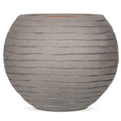 Capi Nature Vase Ball Ribbed Planter Range - Grey