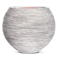 Capi Nature Vase Ball Ribbed Planter Range - Ivory