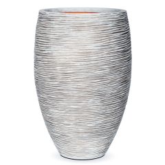 Capi Nature Vase Elegant Deluxe Ribbed Planter - Ivory - Diameter 56cm x H84cm