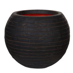Capi Nature Vase Ball Row Planter - Dark Brown - Diameter 40cm x H32cm