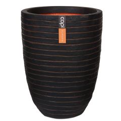 Capi Nature Vase Elegant Low Row Planter - Dark Brown - Diameter 36cm x H47cm