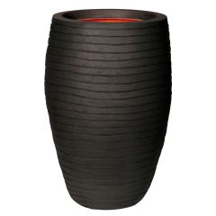 Capi Nature Vase Elegant Deluxe Row Planter Range - Black
