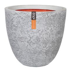 Capi Nature Pot Round Rock Planter - Ivory - Diameter 35cm x H58cm