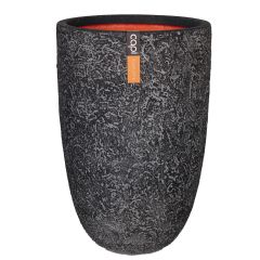 Capi Nature Vase Elegant Rock Planter - Black - Diameter 35cm x H58cm