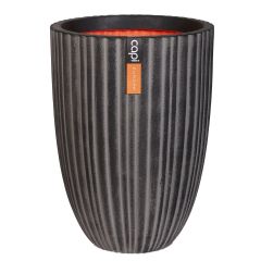 Capi Urban Vase Elegant Low Tube Planter - Anthracite - Diameter 55cm x H73cm