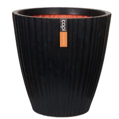 Capi Urban Vase Taper Round Tube Planter Range - Black