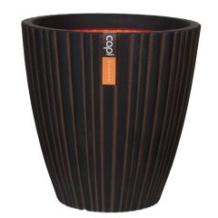 Capi Urban Vase Taper Round Tube Planter Range - Dark Brown