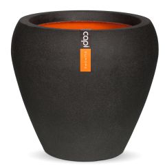 Capi Urban Vase Taper Round Planter - Black - Diameter 42cm x H38cm