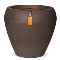 Capi Urban Vase Taper Round Planter - Brown - Diameter 42cm x H38cm