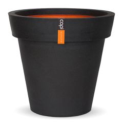 Capi Urban Rim Vase Planter - Black - Diameter 48cm x H44cm
