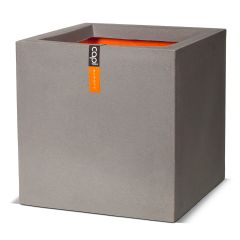 Capi Urban Square Planter - Grey - W50cm x D50cm x H50cm