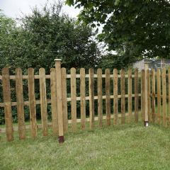 Mercia Round Topped Palisade Fence - Dip Treated