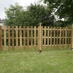 Mercia Round Topped Palisade Fence - Pressure Treated