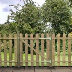 Mercia Round Topped Palisade Gate - Pressure Treated
