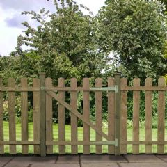 Mercia Round Topped Palisade Gate - Pressure Treated