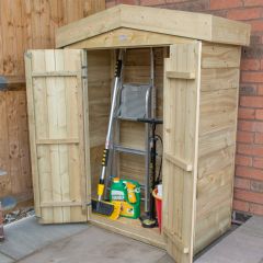 Forest Garden Pressure Treated Apex Garden Store - W3.5ft x H4.5ft