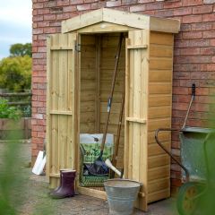 Forest Garden Pressure Treated Shiplap Apex Tall Garden Store - W3.5ft x D1.5ft