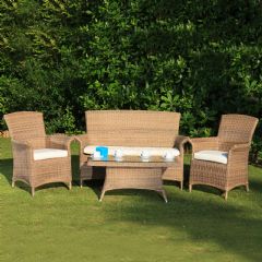 Cozy Bay Panama Rattan 4 Seater Lounge Set