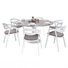 Garden Art La Vida Aluminium 6 Seater Dining Set