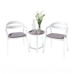 Garden Art La Vida Aluminium Large Table 2 Seater Bistro Set