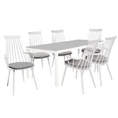 Garden Art Royal Aluminium Large 6 Seater Rectangle Dining Set