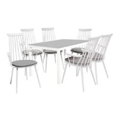 Garden Art Royal Aluminium 6 Seater Rectangular Dining Set