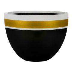 Satu Bumi Black Dip Gold Band Designer Planter