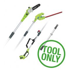 Greenworks 40V 20cm Pole Pruner and 51cm Hedge Trimmer - Tools Only