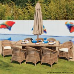 Cozy Bay Sicilia Rattan 8 Seater Dining Set