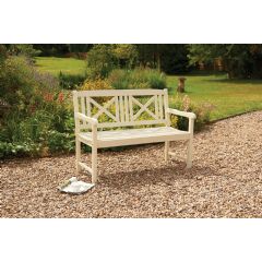 Greenhurst Saigon Hardwood 2 Seater Bench - White