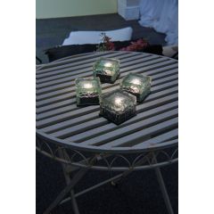 Powertek LED Solar Ice Cube Lights - Pack of 4