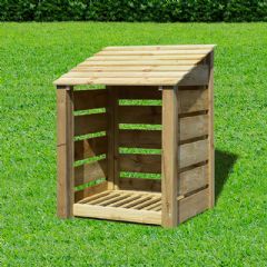 Rutland County Burley 4ft High Log Store - Light Green