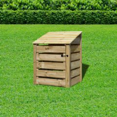 Rutland County Burley 4ft High Log Store with Door - Light Green