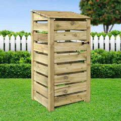 Rutland County Burley 6ft High Log Store with Door - Light Green
