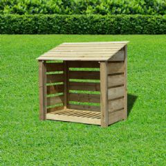Rutland County Greetham 4ft High Log Store - Light Green