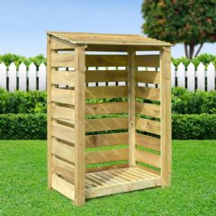 Rutland County Greetham 6ft High Log Store - Light Green
