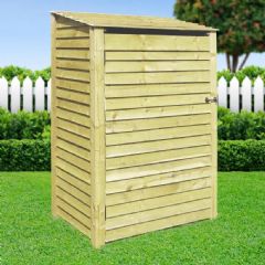 Rutland County Greetham 6ft High Log Store with Door - Light Green