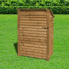 Rutland County Greetham 6ft High Log Store with Door - Rustic Brown
