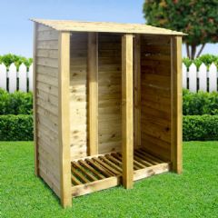 Rutland County Cottesmore 6ft High Log Store - Light Green