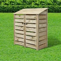Rutland County Cottesmore 6ft High Log Store with Doors - Light Green