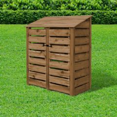 Rutland County Cottesmore 6ft High Log Store with Doors - Rustic Brown