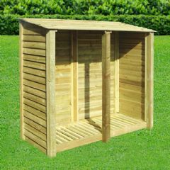 Rutland County Hambleton 6ft High Log Store - Light Green