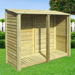 Rutland County Normanton 6ft High Log Store - Light Green